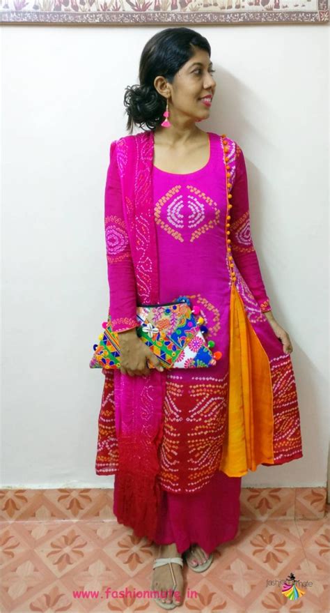 My Bandhani Dress Pattern Indian Tiedye Dress Fashionmate Latest Fashion Trends In India