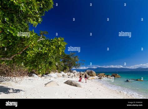 Australia Queensland Cairns Fitzroy Island National Park Fitzroy Island Nudey Beach Stock