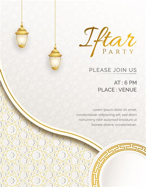 Premium Vector Ramadan Iftar Party Invitation Template Design With