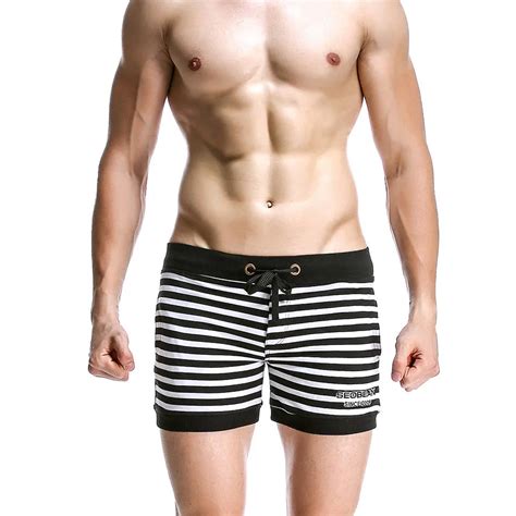 Sale Original Seobean Cotton Casual Shorts Mens Comfortable Stripe