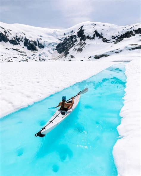 Glacier Kayaking In British Columbia Canada Most Beautiful Picture