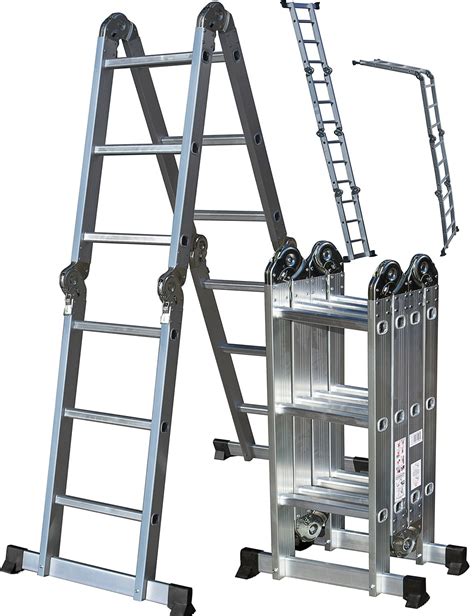 Oxgord Aluminum Folding Scaffold Work Ladder 125 Ft Multi Fold Step