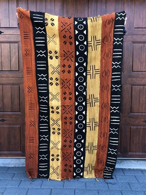 Authentic Mudcloth From Mali African Textile Throw Blanket Etsy Mud