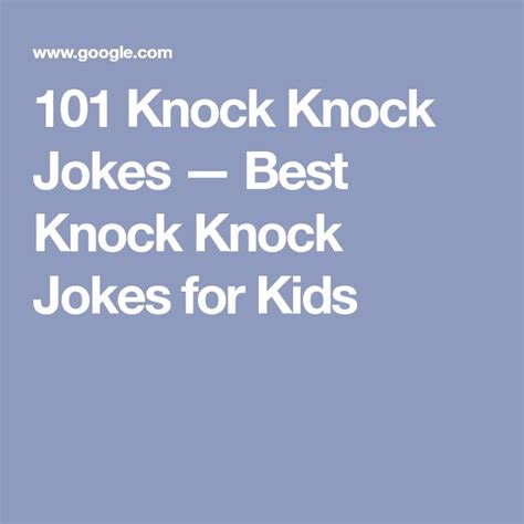 Lol 101 Knock Knock Jokes For Kids And Adults That Are So Bad Theyre