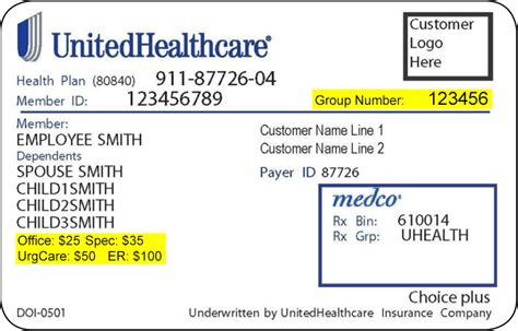 United Health Care Card Healt Information