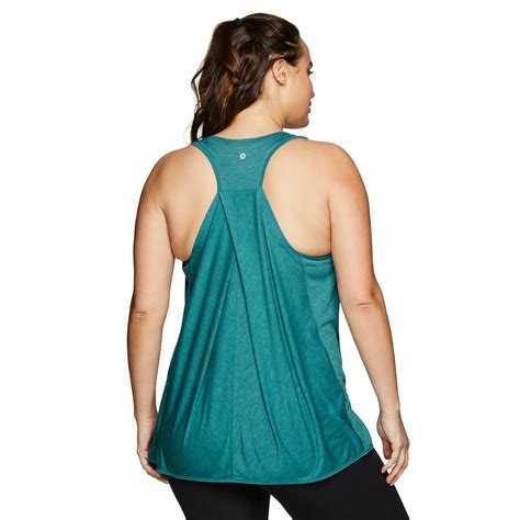 Rbx Rbx Active Plus Size Womens Twist Back Soft Relaxed Tank Top Tunic