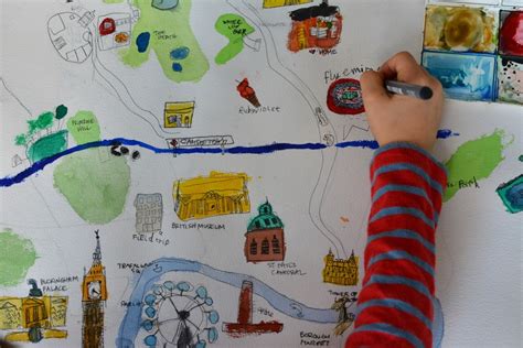 Draw A Map Of Your City Drawing For Kids Map Crafts
