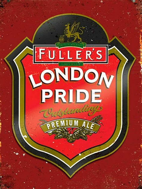 London Pride Beer Ale Fullers Retro Metal Wall Sign Plaque 1970 Now