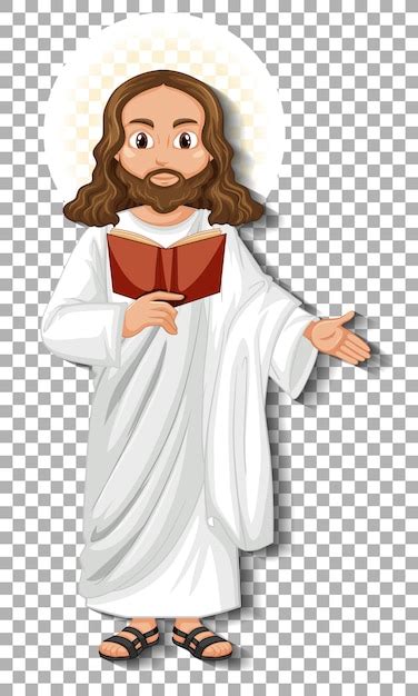 Free Vector Isolated Jesus Cartoon Character