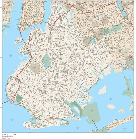 New York City Brooklyn Wall Map By Map Resources
