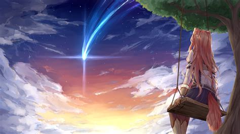 Ver más ideas sobre fondo de anime, anime, personajes de anime. Brown Hair Raphtalia With Clouds And Sunset Background 4K ...