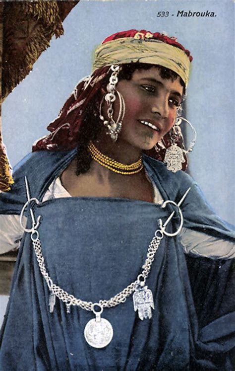 Africa Young Arab Woman Mabrouka Vintage Postcard Publishers