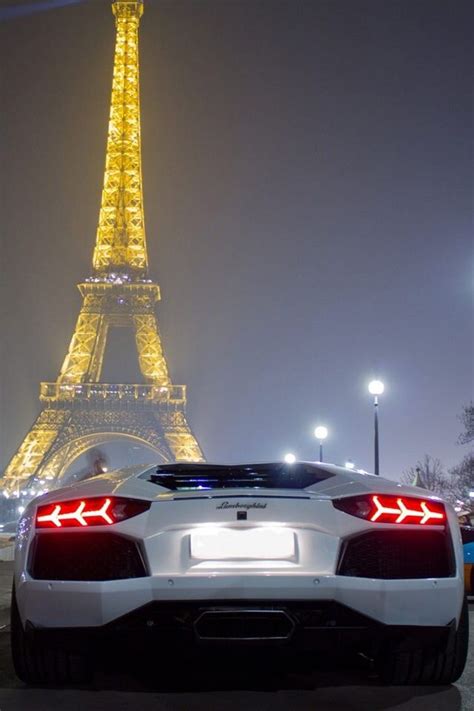 Lamborghini In Paris Eiffel Tower Cars Pinterest