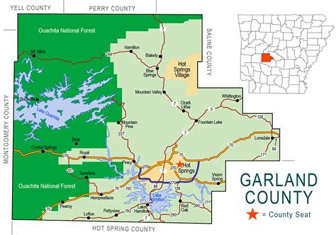 Zz Garland County Map Encyclopedia Of Arkansas