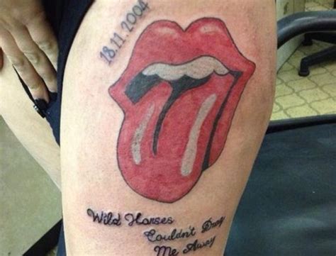 Rolling Stone Lips Tattoo