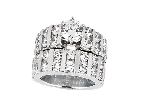 Did i close my fist around something delicate? 4.25Ct Round Cut Diamond Wide Engagement Ring Wedding Band ...