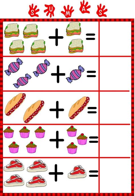 Descubre nuestro material interactivo gratuito para apoyar a los niños en su aprendizaje. 25 best images about sumas con figuras on Pinterest | Free printable, Apples and Dice