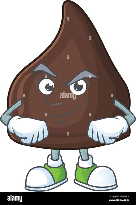 Chocolate Conitos Mascot Design Style With Grinning Face Stock Vector