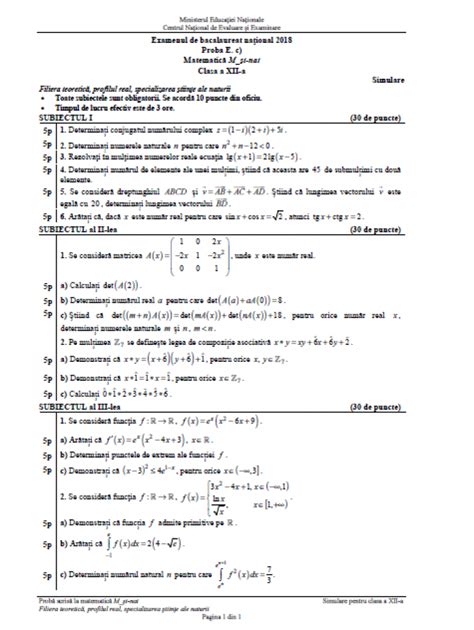 Cette application entièrement gratuite est pour toi ! Subiecte Matematică simulare BAC 2018 // Subiectele şi ...