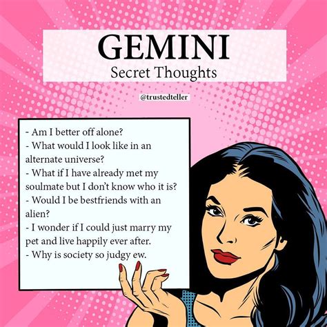 Gemini Secret Thoughts Zodiac Posts Zodiac Memes Horoscope Signs