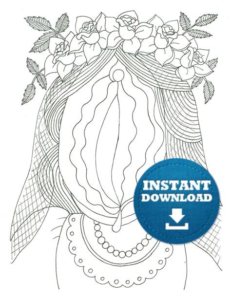 Instant Download Vagina Coloring Book Naughty Adult Coloring Etsy Canada