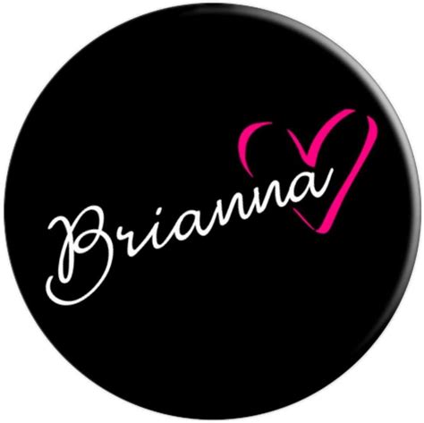 Brianna Girls Women First Name Pink Heart Decoration Phone Accessories