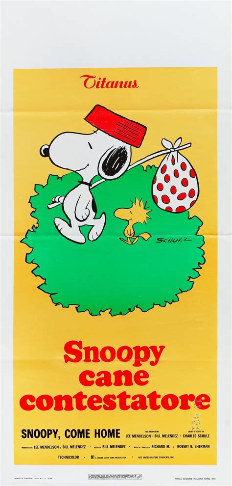 Snoopy Come Home Original 1972 Italian Locandina Movie Poster