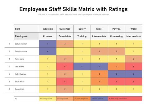Employee Skills Matrix Template