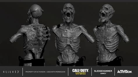 Call Of Duty Wwii Characters Zombie Mode Elite3d