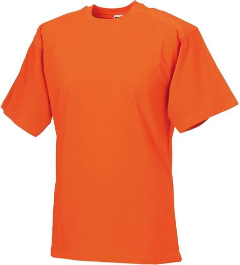 T Shirt De Travail Très Résistant Orange Imprimé Et Personnalisé Pour