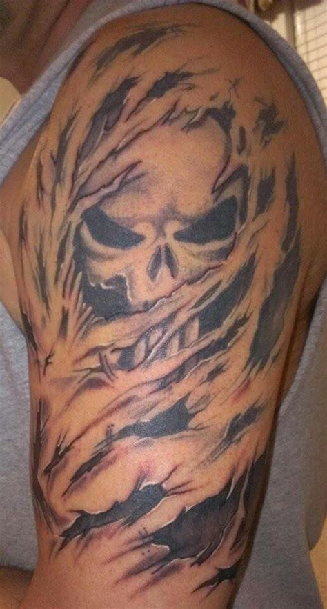 Whether you want it on your arm, leg or as part of a sleeve, tribal skull tattoos are amazing pieces that can be designed in a variety of ways. The Punisher Arm Sleeve Tattoo | Amazing Tattoo Ideas