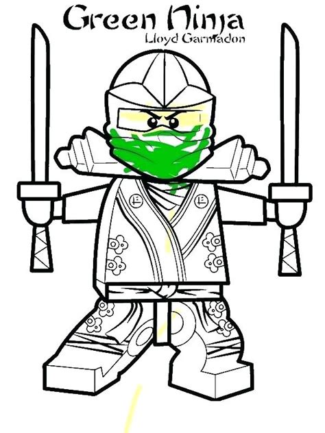 Today in art and coloring fun, you can see me coloring lloyd the geen ninja, from the lego ninjago series! Lego Ninjago Coloring Pages Lloyd at GetDrawings | Free ...