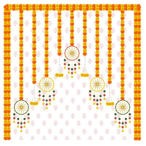 Marigold Floral Hagging For Wedding And Festivals Decoration Backdrop
