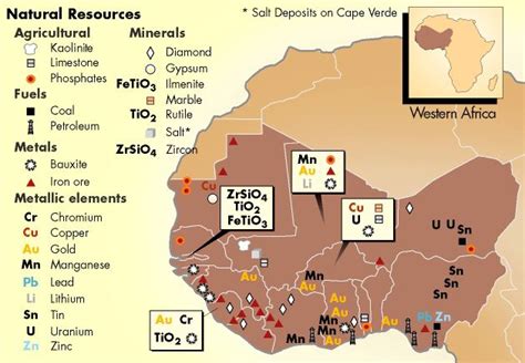 Resources In West Africa Africa Map African Empires Africa