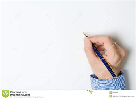 Person Writing On Paper Stock Photo Image 8018650