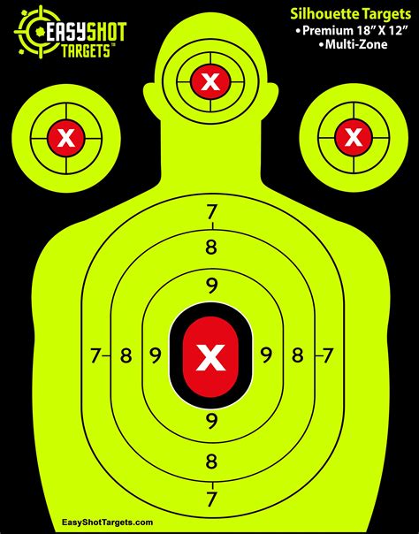 Easyshot Silhouette Shooting Targets Maximum Visibility Pin On