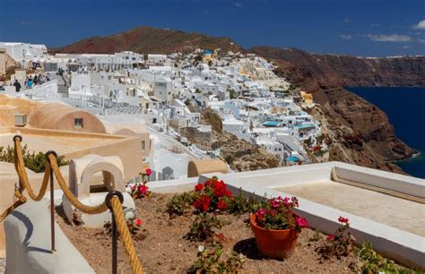 Fira Traditional Architecture Of Santorini Stock Photo Image Of