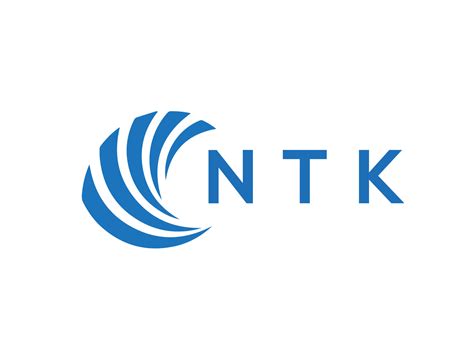 Ntk Letra Logo Diseño En Blanco Antecedentes Ntk Creativo Circulo