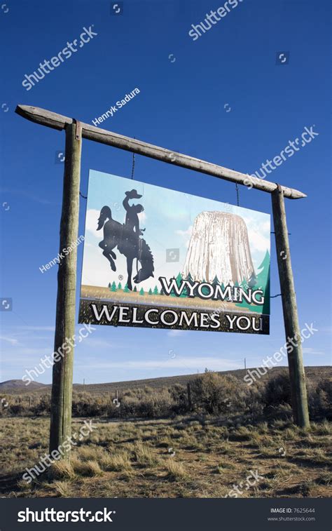 Welcome To Wyoming Sign Stock Photo 7625644 Shutterstock