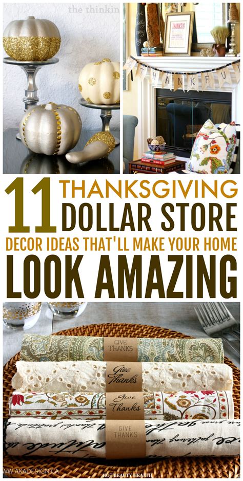 Here are 13 dollar store home decor ideas you'll love! 11 Dollar Store Thanksgiving Decor Ideas That Are Super ...