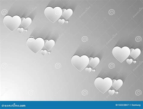 Gray Hearts Background Stock Vector Illustration Of Groups 55323847