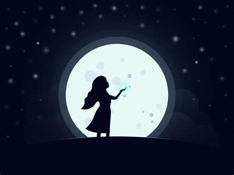 girl and shooting star by roman tochenyuk on dribbble
