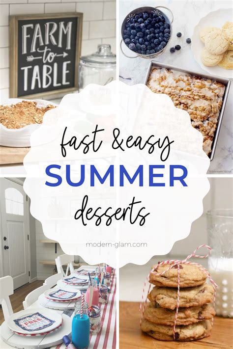 75+ best summer dessert ideas that make the most of the season's produce · 1 of 74. Easy Summer Desserts for Parties - Modern Glam