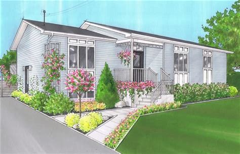 You have 2 options to combat the size difference if you want a standard bathtub: Curb Appeal Ideas For Mobile Homes - porch designs for ...