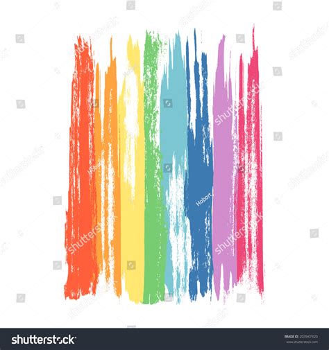 Art Rainbow Colors Brush Stroke Paint Stock Vector Royalty Free