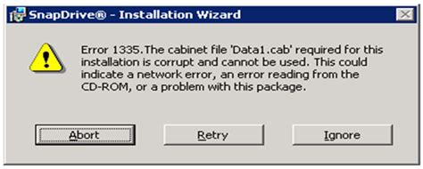 You may receive the following error when installing turbotax: The Cabinet File Required For This Installation Is Corrupt ...