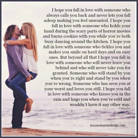 Check spelling or type a new query. Lessons Learned in LifeI hope you fall in love with someone who will never take you for granted ...