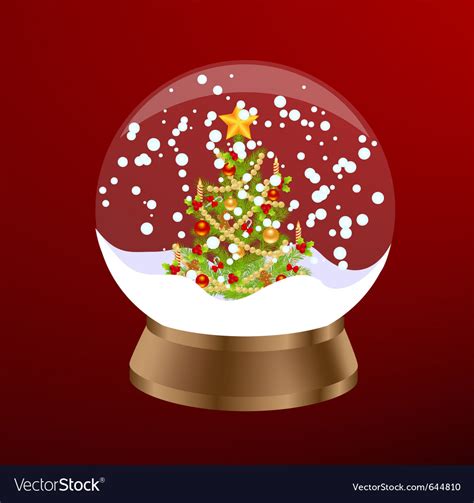 Christmas snow globe Royalty Free Vector Image