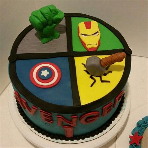 How to make avengers captain america cake. Avengers birthday cake, buttercream with fondant accents ...