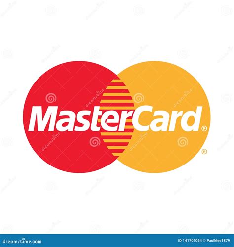 Mastercard Logo Vector Illustration Op Witte Achtergrond Redactionele